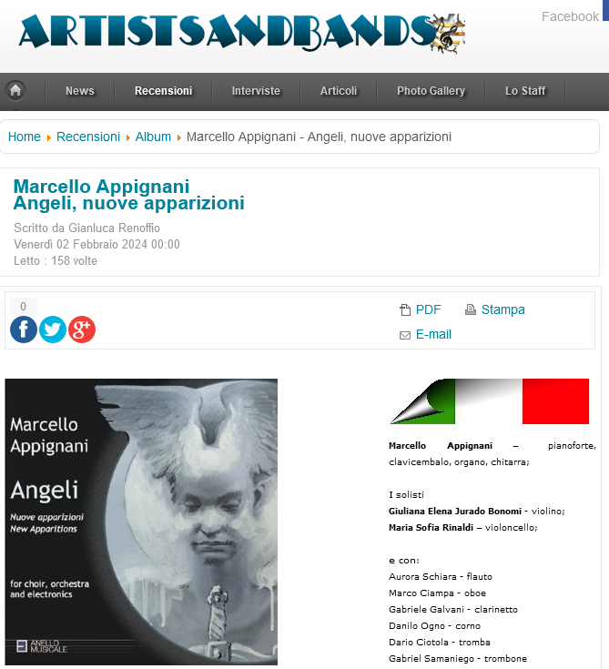 Recensione CD "Angeli - Nuove apparizioni"